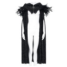 EVA LADY Women's Gothic Rose Ruffle Tassel Flare Sleeve Velvet Cape