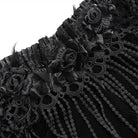EVA LADY Women's Gothic Rose Ruffle Tassel Flare Sleeve Velvet Cape