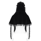 EVA LADY Women's Gothic Rose Ruffled Lace Trim Tassel Hooded Cape