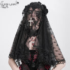 EVA LADY Women's Gothic Rose Tassel Lace Headwear