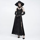 EVA LADY Women's Gothic Ruched Mesh Long Gloves
