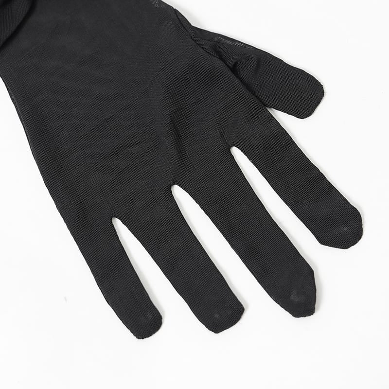 EVA LADY Women's Gothic Ruched Mesh Long Gloves