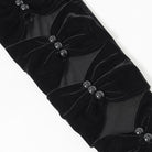 EVA LADY Women's Gothic Ruched Mesh Splice Velvet Long Gloves