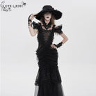 EVA LADY Women's Gothic Ruched Ruffled Off Shoulder Dress