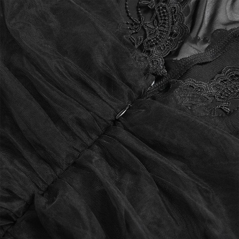 EVA LADY Women's Gothic Ruched Ruffled Off Shoulder Dress