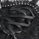 EVA LADY Women's Gothic Ruffle Lace‑up Front Zipper Overbust Corset