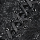 EVA LADY Women's Gothic Ruffle Lace‑up Front Zipper Overbust Corset