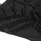 EVA LADY Women's Gothic Ruffled Off Shoulder Flared Sleeved Shirt Black