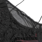 EVA LADY Women's Gothic Ruffled Off Shoulder Flared Sleeved Shirt Black-Red