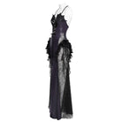 EVA LADY Women's Gothic Scale Printed Lace Splice Mermaid Dress