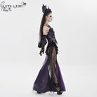 EVA LADY Women's Gothic Scale Printed Lace Splice Mermaid Dress