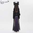 EVA LADY Women's Gothic Scale Printed Lace Splice Mermaid Dress