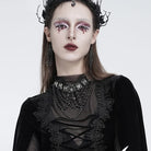 EVA LADY Women's Gothic Spider Beaded Chain Lace Choker