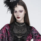 EVA LADY Women's Gothic Spider Beaded Chain Lace Choker