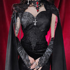 EVA LADY Women's Gothic Stand Collar Floral Embroidered Shirt