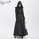 EVA LADY Women's Gothic Stand Collar Ruffled Coat with Hood