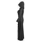 EVA LADY Women's Gothic Stand Collar Ruffled Coat with Hood