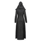 EVA LADY Women's Gothic Stand Collar Ruffled Coat with Hood