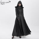 EVA LADY Women's Gothic Stand Collar Ruffled Coat with Hood