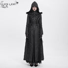 EVA LADY Women's Gothic Stand Collar Ruffled Coat with Hood