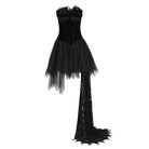 EVA LADY Women's Grungy Punk Goth Short Wedding Dress