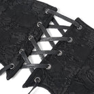 EVA LADY Women's Punk Batwing Beaded Lace-up Underbust Corset