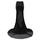 EVA LADY Women's Vintage Goth Skirt With Train