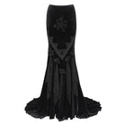 EVA LADY Women's Vintage Goth Skirt With Train