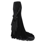 EVA LADY Women's Vintage Goth Skirt With Train