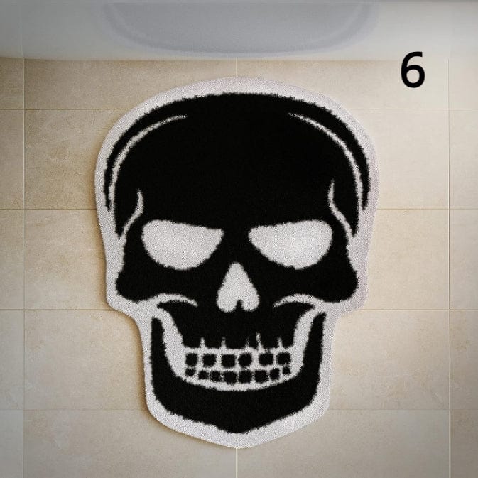 Kobine Gothic Halloween Funny Skull Bathroom Rugs