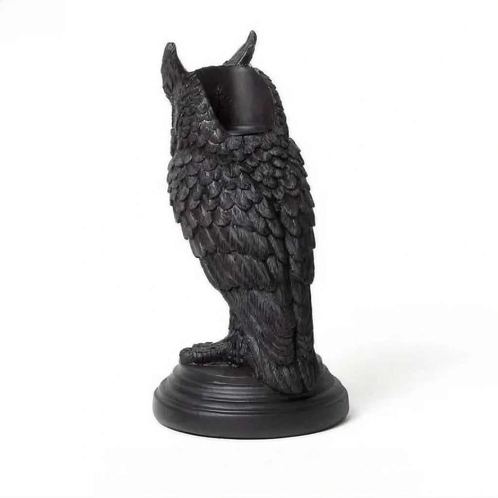 Kobine Gothic Owl Halloween Candle Holder