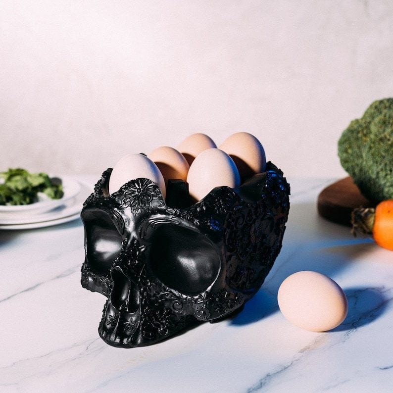 Kobine Gothic Skull Egg Holder