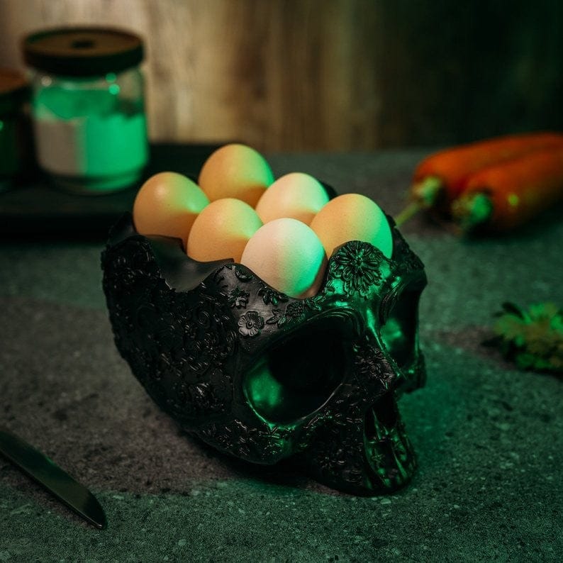 Kobine Gothic Skull Egg Holder