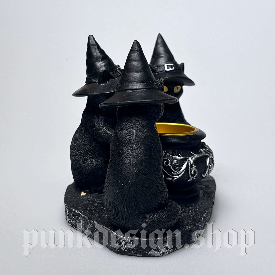 Kobine Home's Gothic Magic Cat Candlestick Ornament
