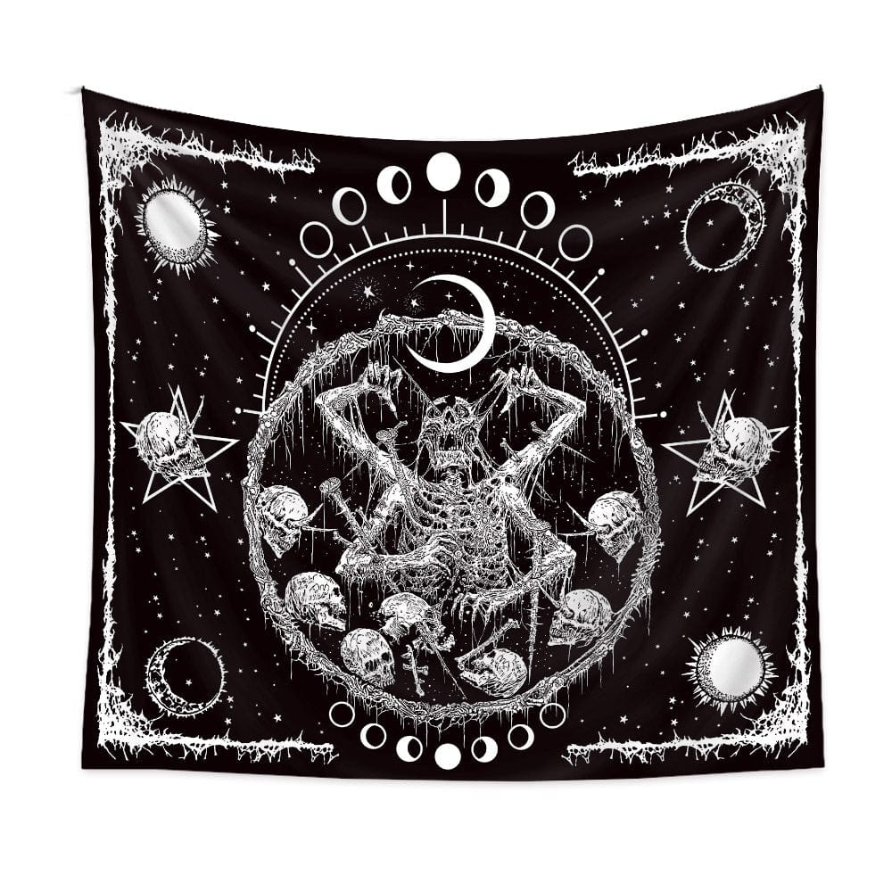 Kobine Home's Gothic Skull Printed Tapestry