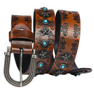 Kobine Men's Gothic Butterfly Embossed Belt