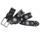 Kobine Men's Gothic Cross Studded Belt