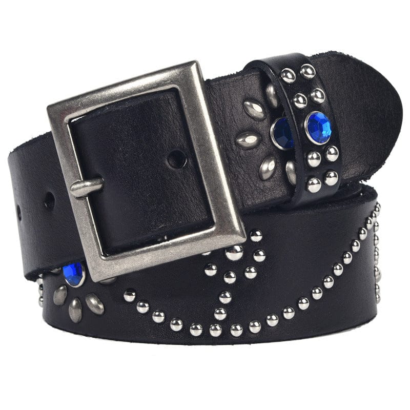 Kobine Men's Gothic Diamante Studded Belt