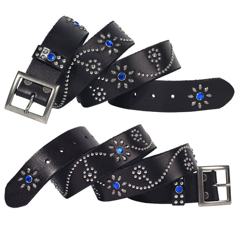 Kobine Men's Gothic Diamante Studded Belt