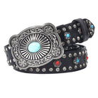Kobine Men's Gothic Diamante Studded Belt