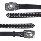 Kobine Men's Gothic Diamante Studded Belt
