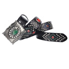 Kobine Men's Gothic Emerald Studded Belt
