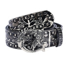 Kobine Men's Gothic Emobossed Tiger Belt