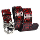 Kobine Men's Gothic Emobossed Tiger Belt
