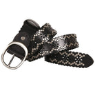 Kobine Men's Gothic Floral Cutout Studded Belt