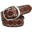 Kobine Men's Gothic Floral Cutout Studded Belt