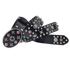 Kobine Men's Gothic Floral Studded Belt