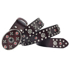 Kobine Men's Gothic Floral Studded Belt