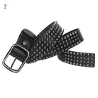 Kobine Men's Gothic Ripped Crack Belts With Rivets