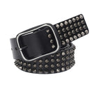 Kobine Men's Gothic Ripped Crack Belts With Rivets